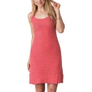 Toad & Co Size M Coral Pink Samba Wave Organic Cotton Sleeveless Mini Tank Dress